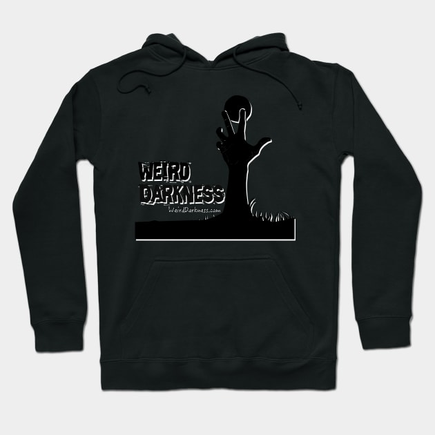 Weird Darkness Logo: Black on White Offset Hoodie by Weird Darkness